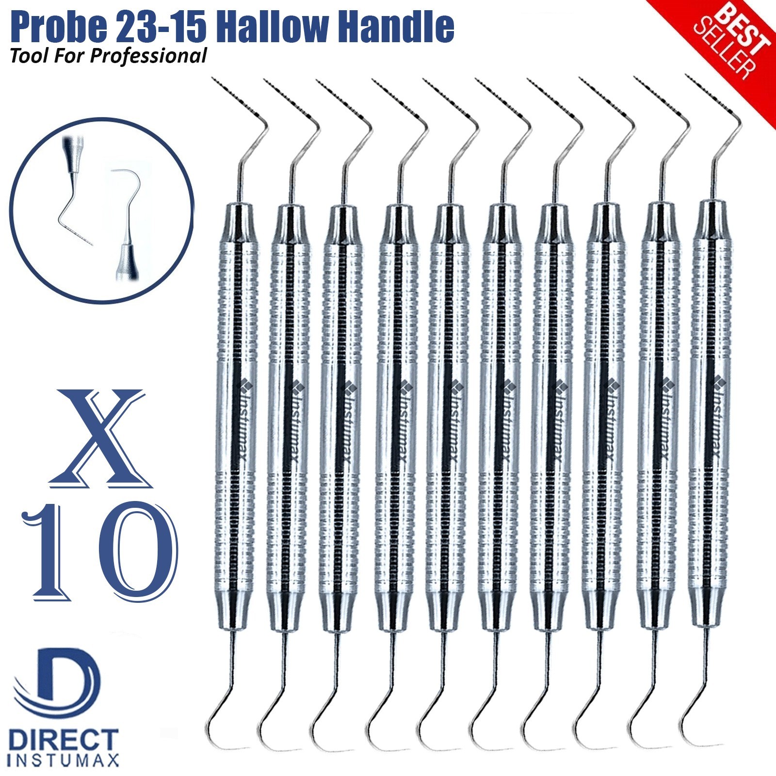 Dental Williams Explorer Probe 23 Color Coded Instruments German Grade
