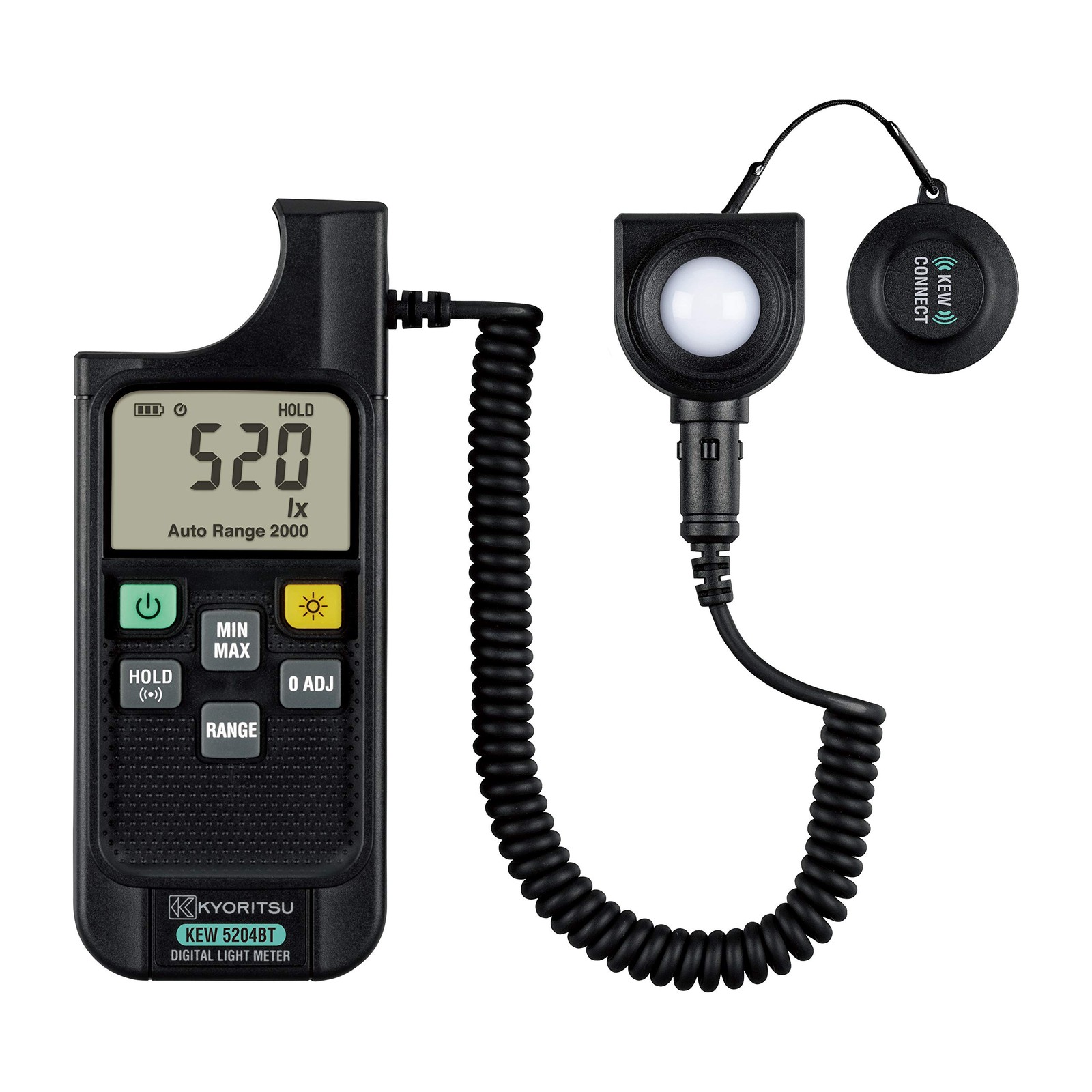 Kyoritsu KEW5204BT Digital Lux Meter Bluetooth Light Illuminance Tester New