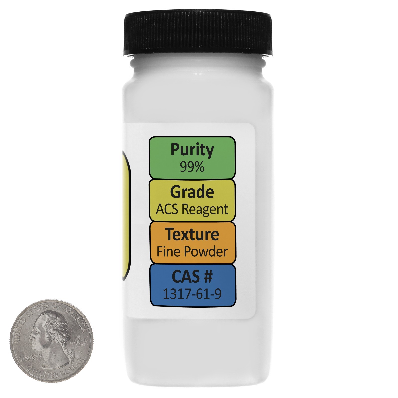 Black Iron Oxide [Fe3O4] 99% ACS Grade Powder 4 Oz in a Space-Saver Bottle USA