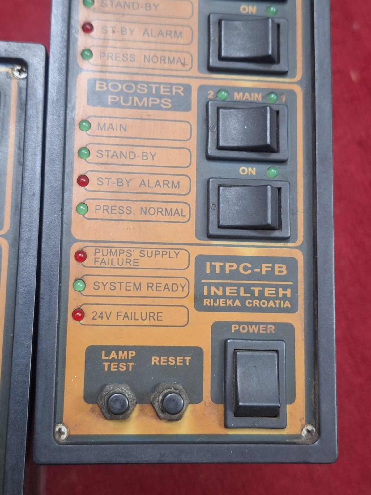 INELTEH Rijeka Croatia ITPC-FB Feeder & Booster Pump Controller 24V (Tested)
