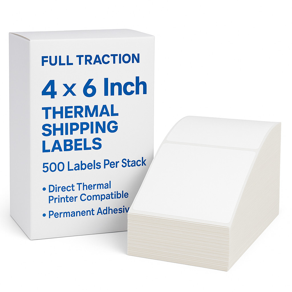 4″x6″ Direct Thermal Shipping Labels Fanfold for all 4×6 printers 500 per stack