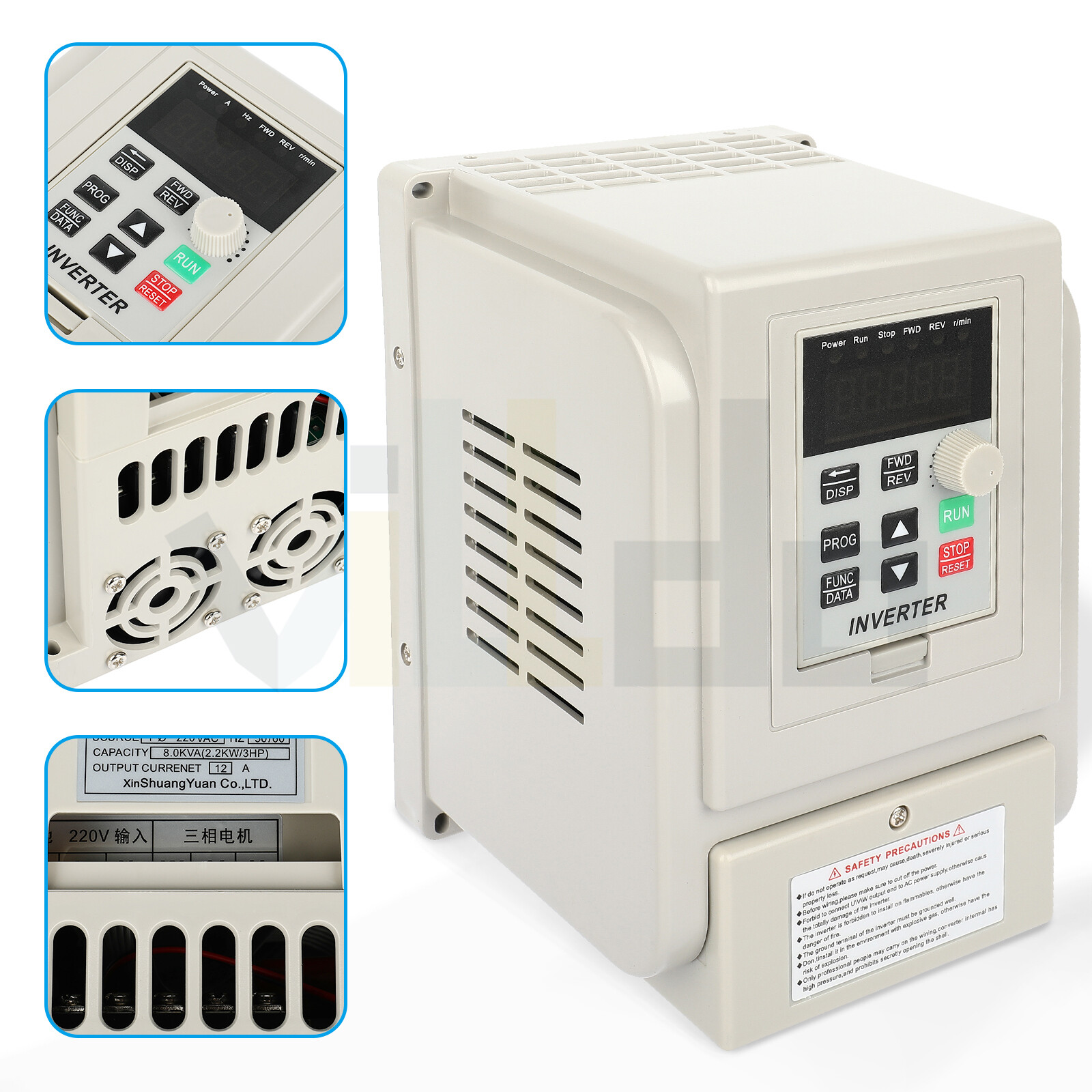 Variable Frequency Driver 5HP 220V 4KW Interver VFD Single to 3 Phase Output