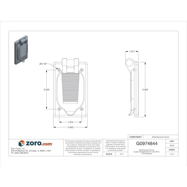 Hubbell Wiring Device-Kellems Hbl5221 Weatherproof Cover, Fs Or Fd Weatherproof