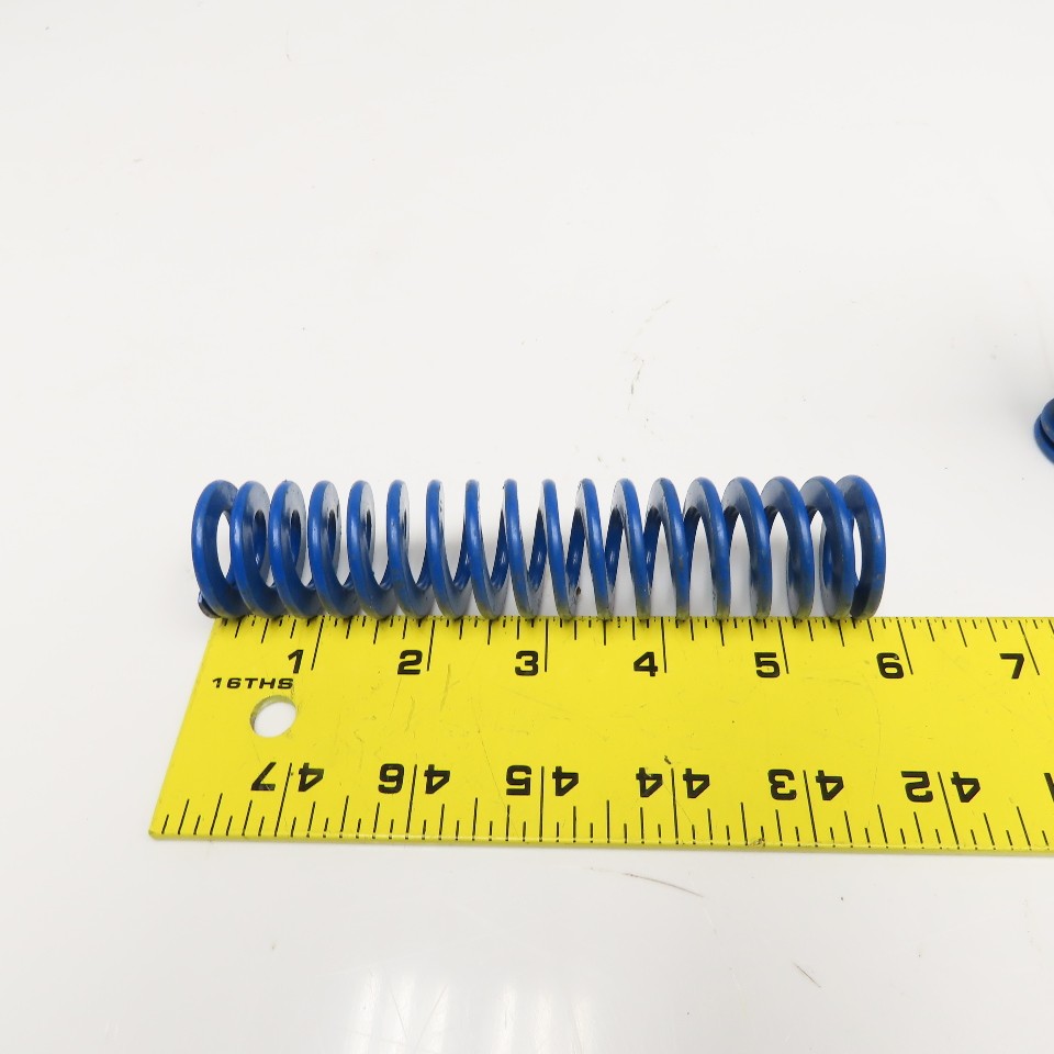 5/8″ x 1-1/4″ Flat Wire Compression Blue Die Spring 4-5-1/2″ OAL Lot Of 16