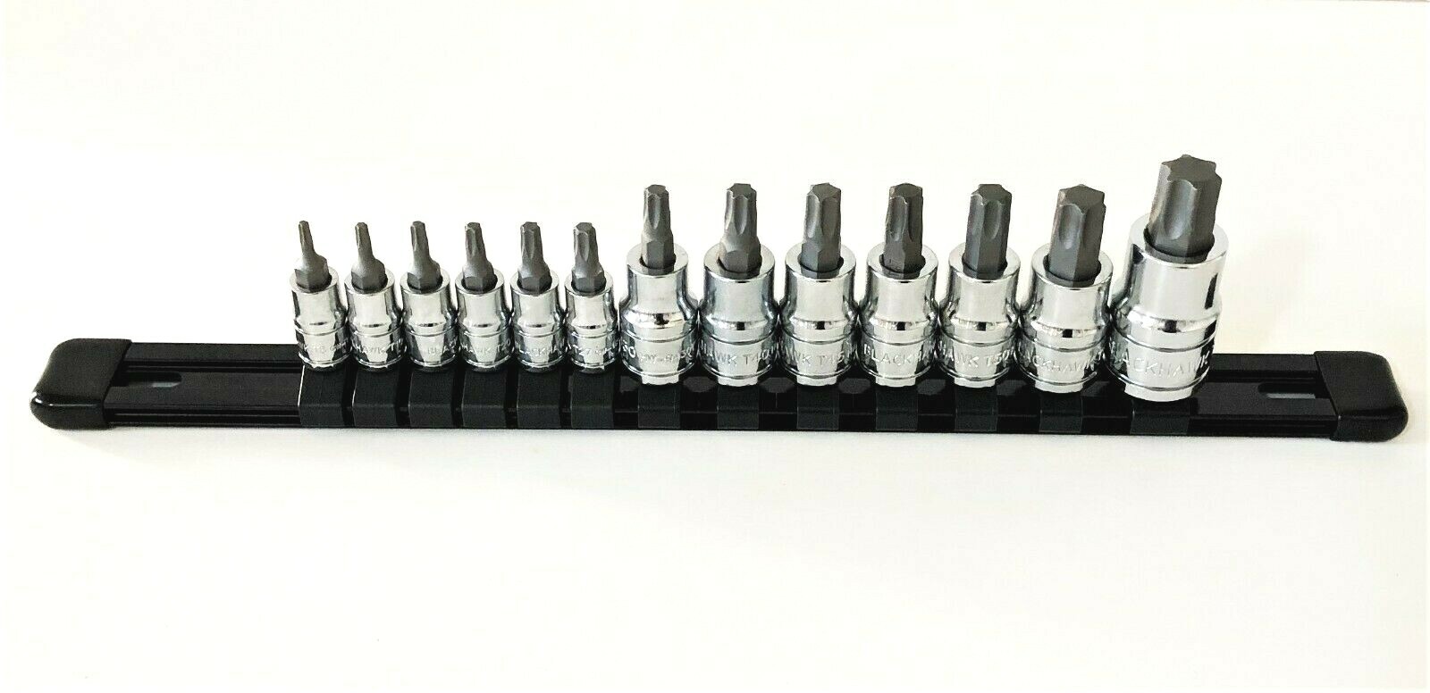 13pc Proto Blackhawk Professional Star Torx Bit Socket Set T8–T60 HW-9513T