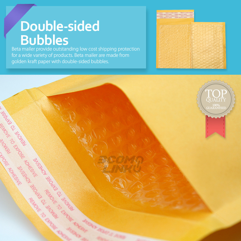 #0 6×10 (6×9) KRAFT BUBBLE MAILER SELF SEAL SHIPPING BAG ENVELOPE 25,50,100,250