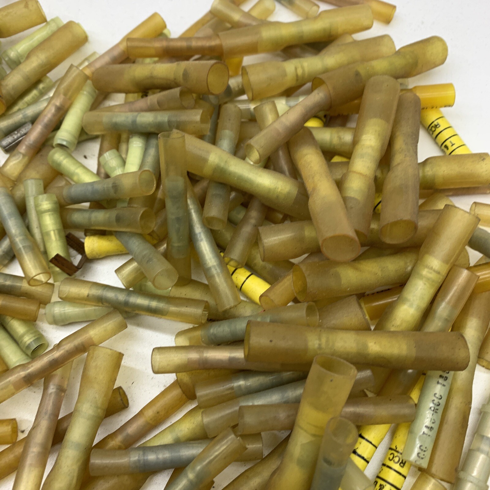 Big Lot of (200) Mixed Assorted Wire Butt Splices Unions 12-10 and 14-10 AWG