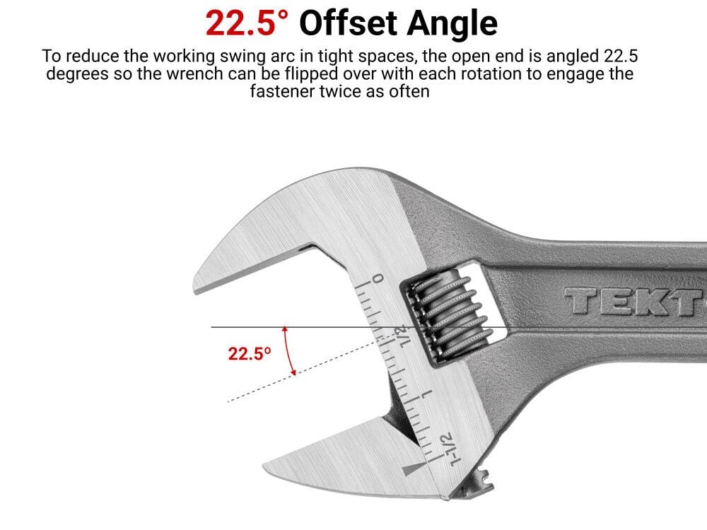 Tekton Adjustable Wrench Set, 1-1/2 Inch Jaw Capacity, 2 Pieces (6, 9 Inch)