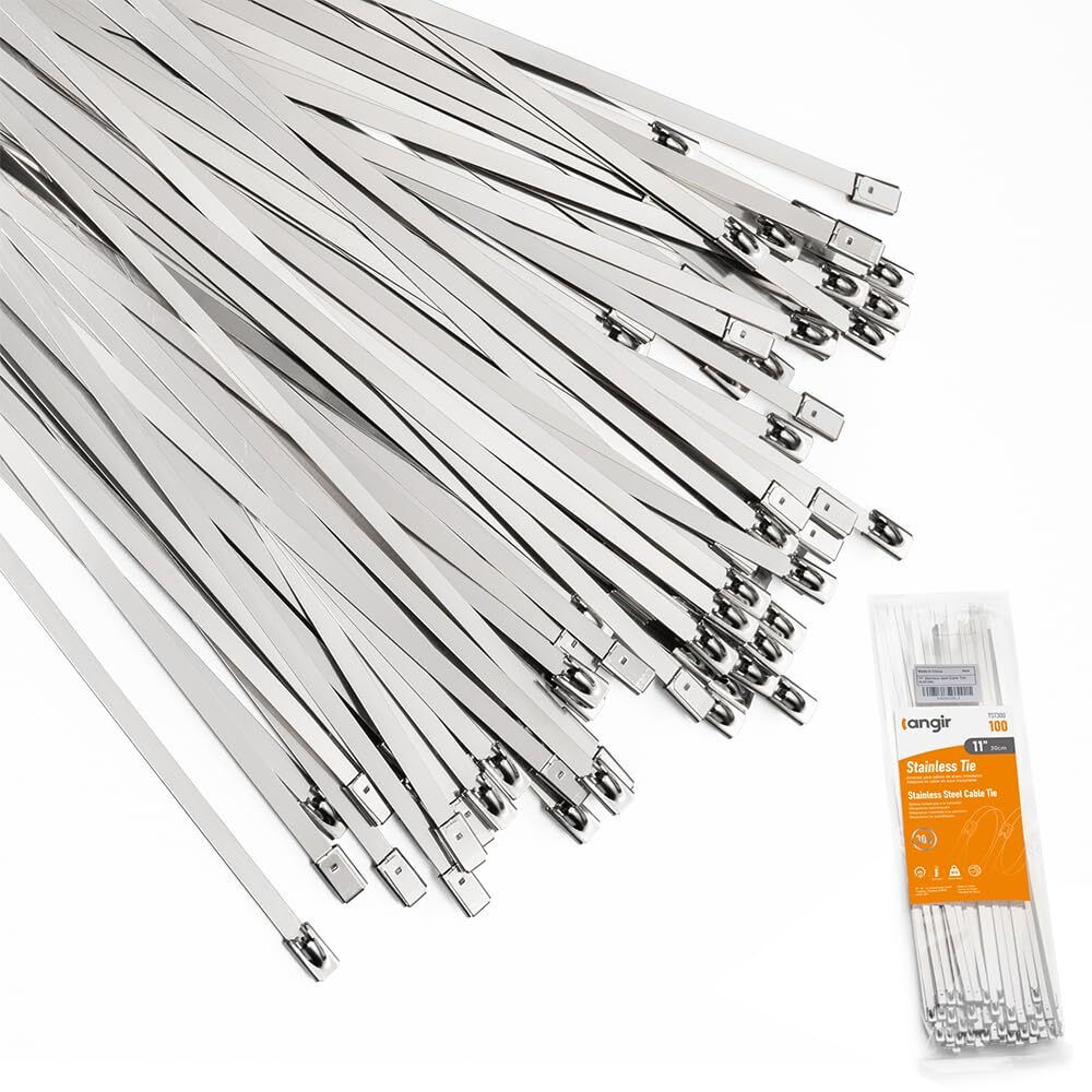 Chain Link Fence Ties 100pcs 11.8 Inch Heavy Duty Locking Metal Zip Ties For Exh