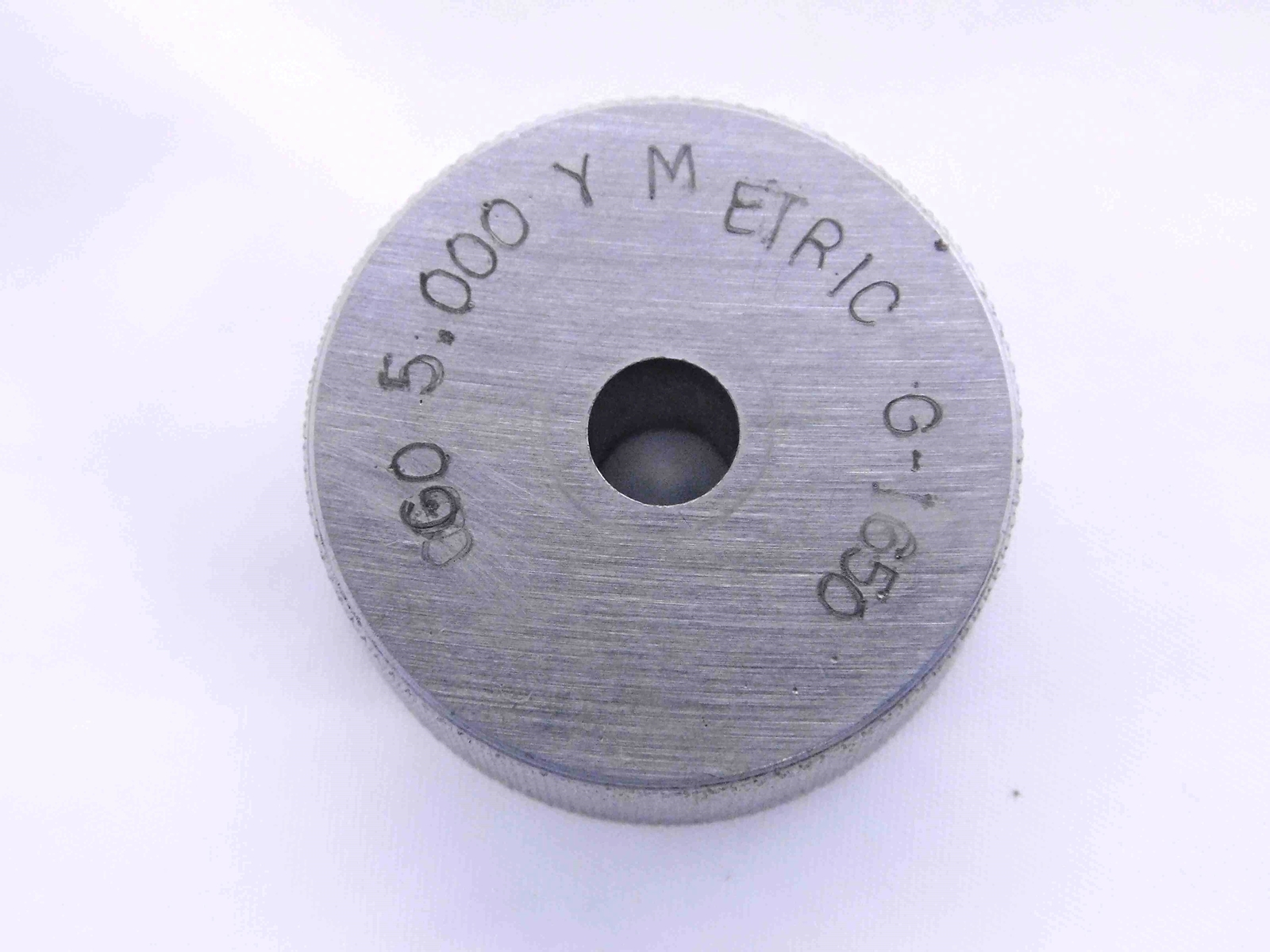 5.000 CLASS Y MASTER PLAIN BORE RING GAGE ONSIZE 5 mm .1969 5.00