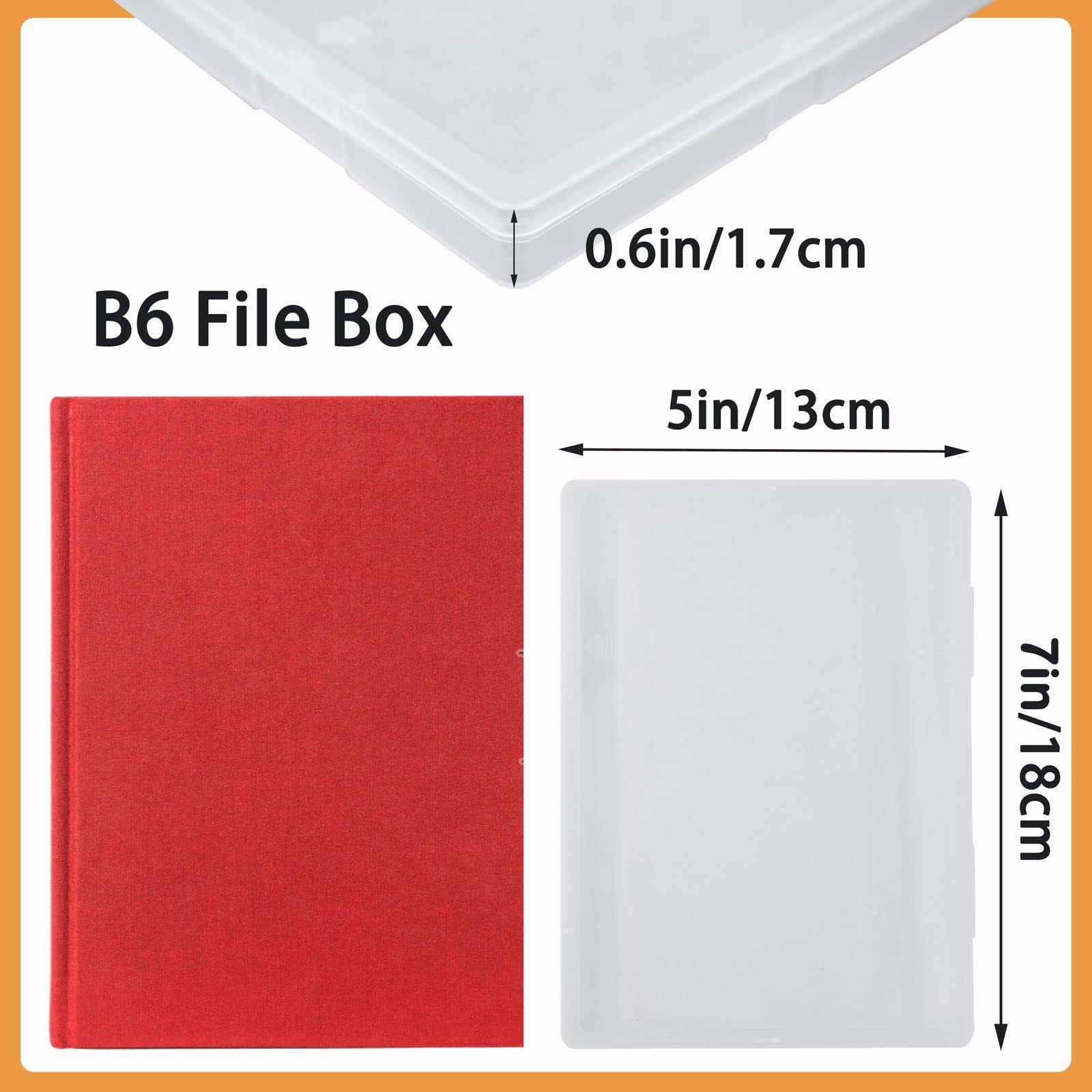 4 Pack Scrapbooking Paper Storage File Boxes B6 Plastic Box for Documents Mag…