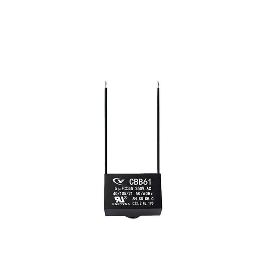 CBB61 5mfd 5uf 5.0uf 250V VAC Ceiling Fan Capacitor 2 Wires