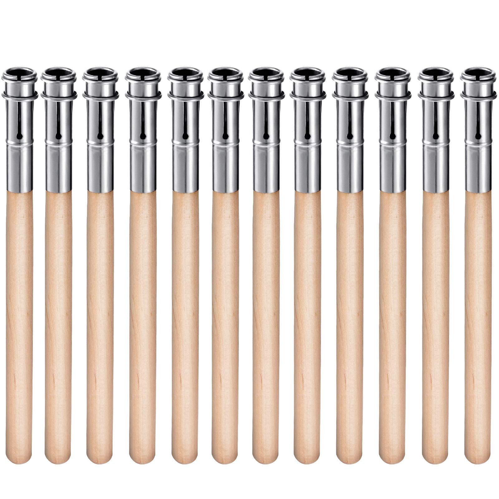 12Pcs Adjustable Pencil Extender Art Pencil Lengthener for Colored Pencil Crayon