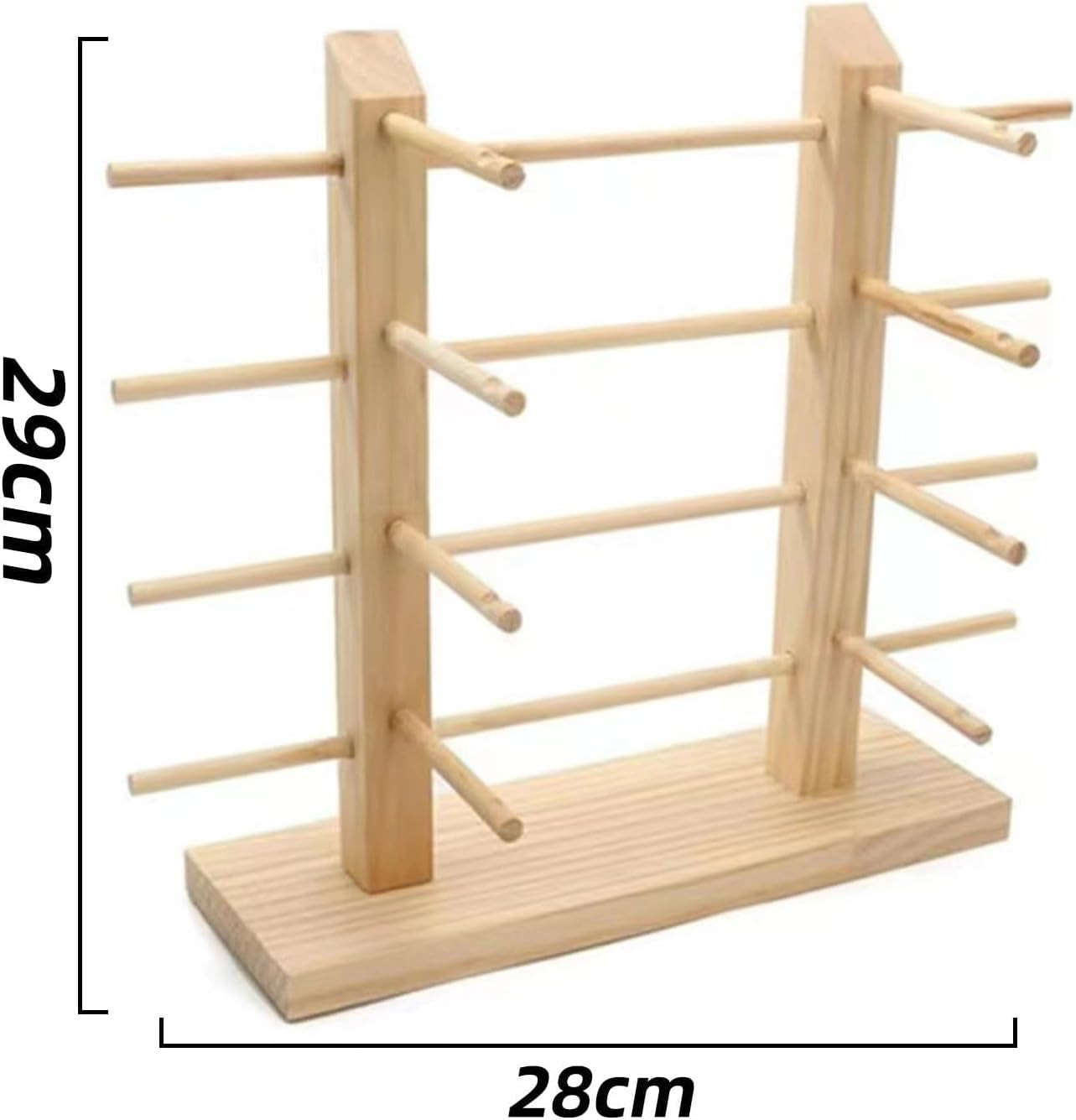 8-Layer Wood Sunglass Display Rack Wooden Glasses Display Stand Holder Organizer