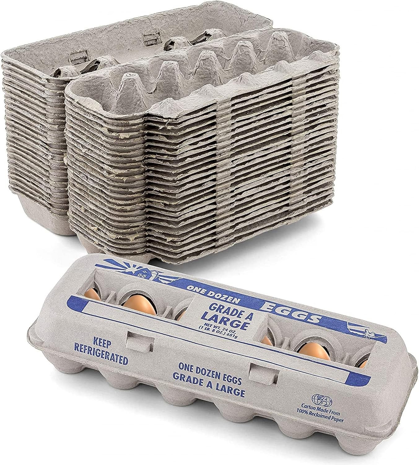 Durable 12-Egg Recycled Pulp Cartons – Perfect for Storage & Gifts – 15 Pack