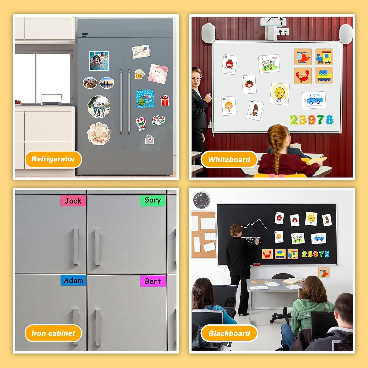 Magnetic Sheet with Adhesive Backing 6 X 8, 6 Pack | Magnet Paper Sheets for Cla