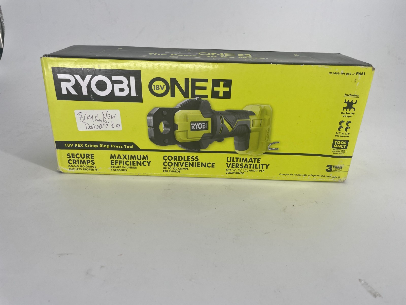 RYOBI P661 18-Volt PEX Crimp Ring Press Tool (Tool Only)