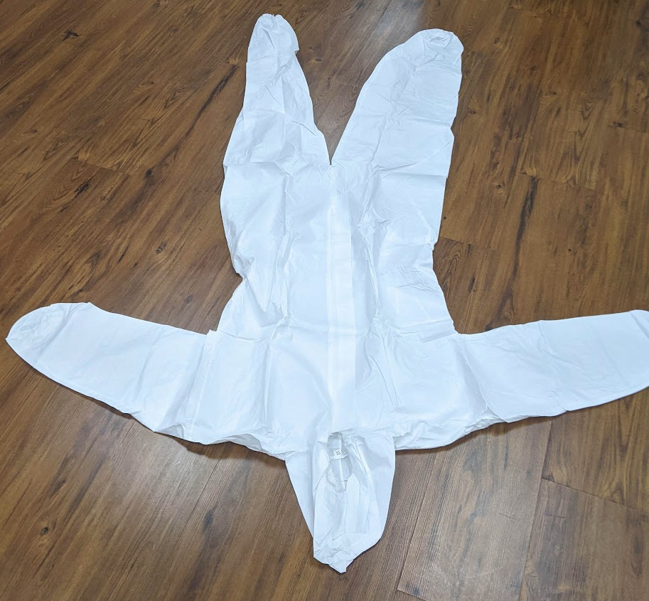 Disposable Coverall 60GSM Painter Bunny Suit White 2XL Non Medical | CASE of 50