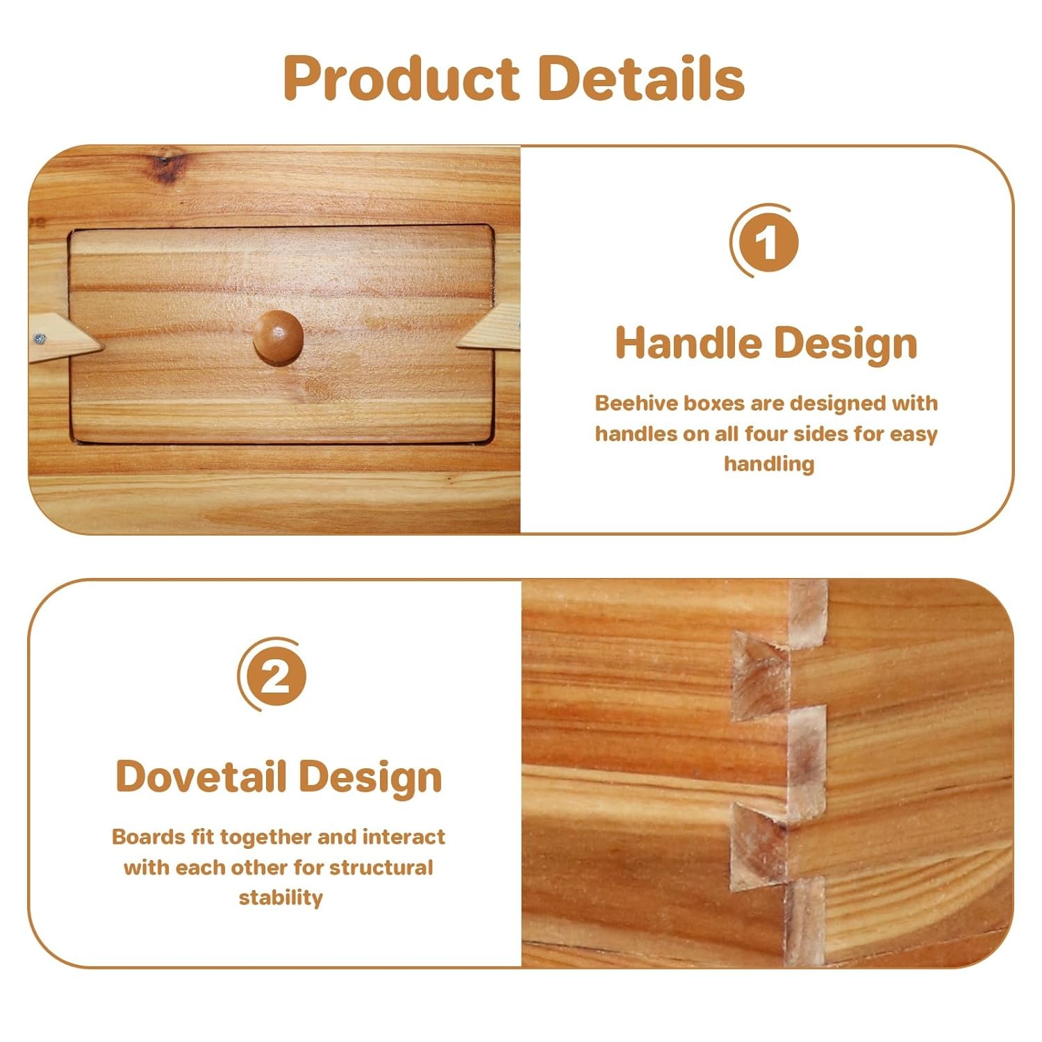 10 Frame Bee Hive Complete Beehive Kit Wax Coated 1 Deep Box & 1 Medium Box