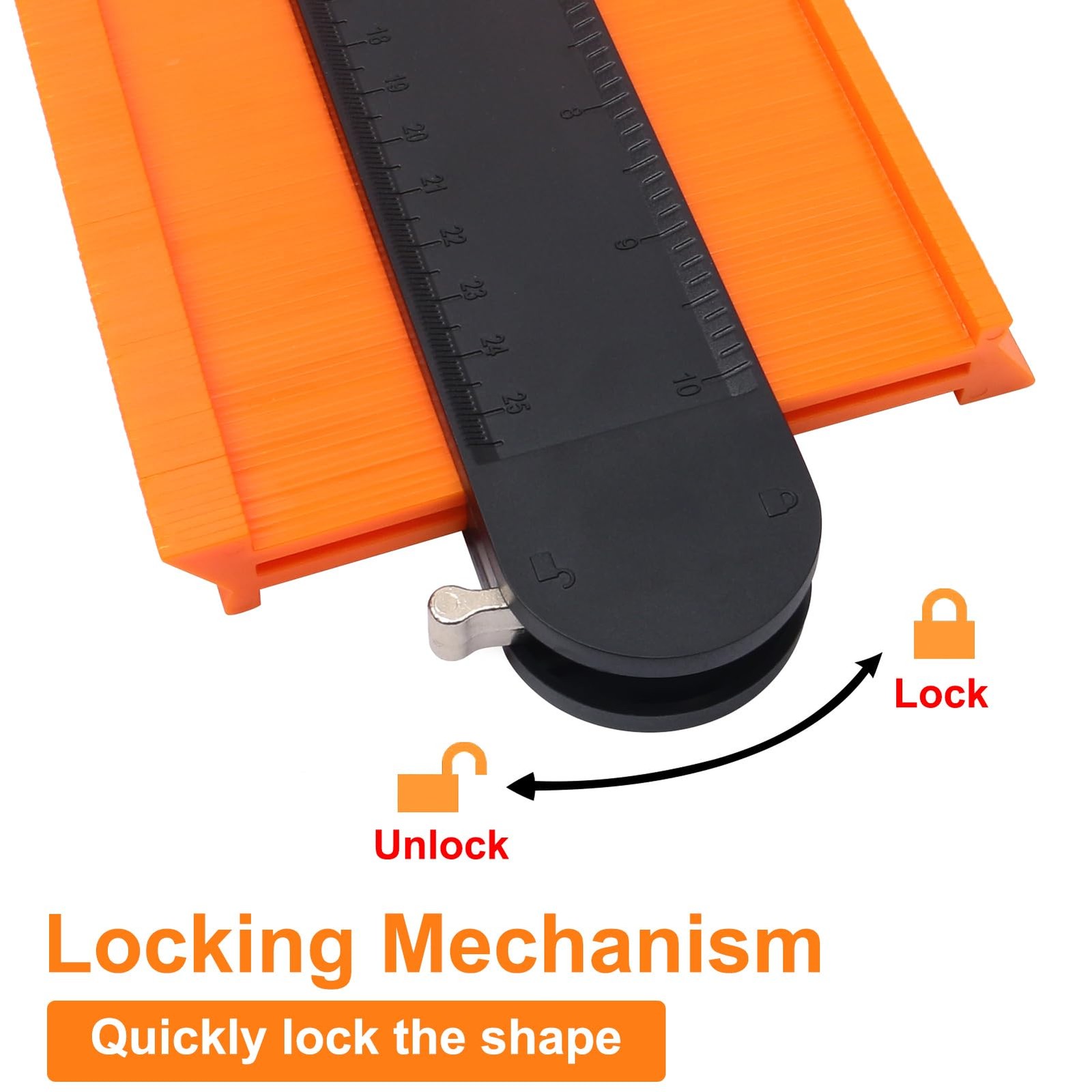 10 Inch Contour Gauge Tool Irregular Shape Duplicator for Woodworking Flooring