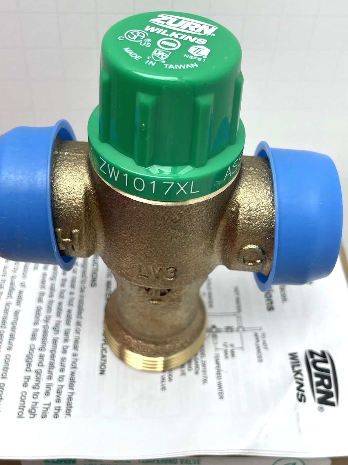 ZURN WILKINS ZW1017XL AQUA-GARD 1/2″ THERMOSTATIC MIXING TEMPERING VALVE FNPT