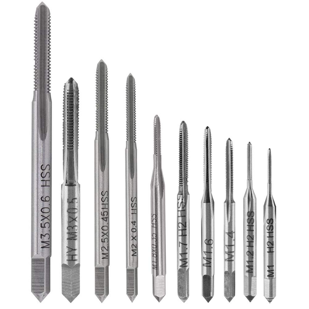 10Pcs Micro Taps Bits Mini Machine Screw Drill Tap Set Metric Thread Screws Plug
