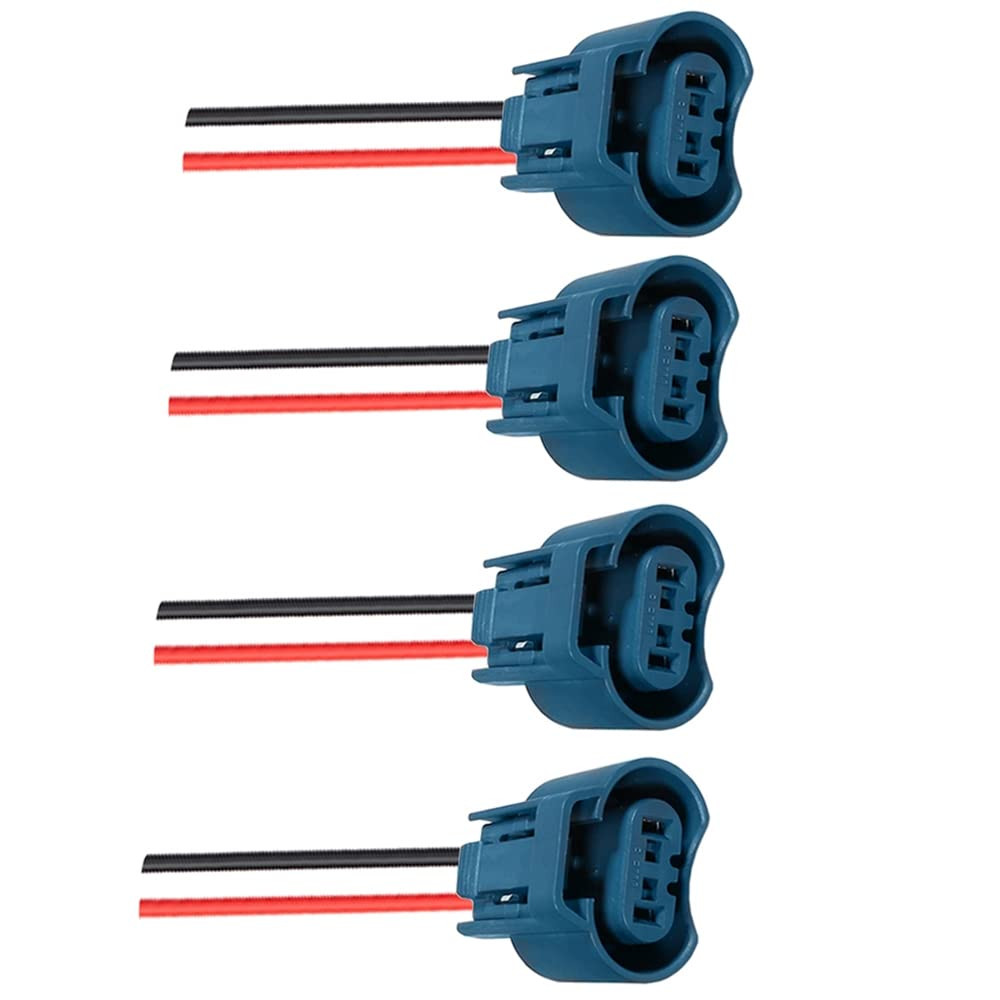 4-Pack 9005 HB3 OEM Adapter Wiring Harness Sockets Wire Connector for Halogen Bu