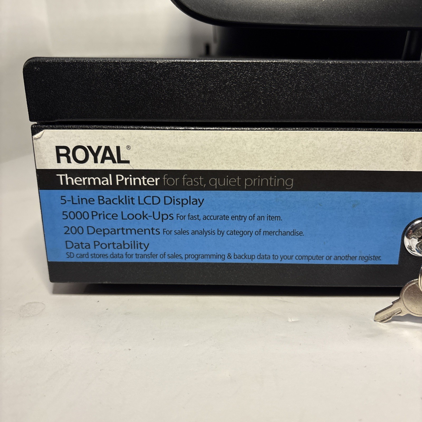Royal 240DX Electronic Cash Register Thermal Printer 5000 PLU Black 240 DX