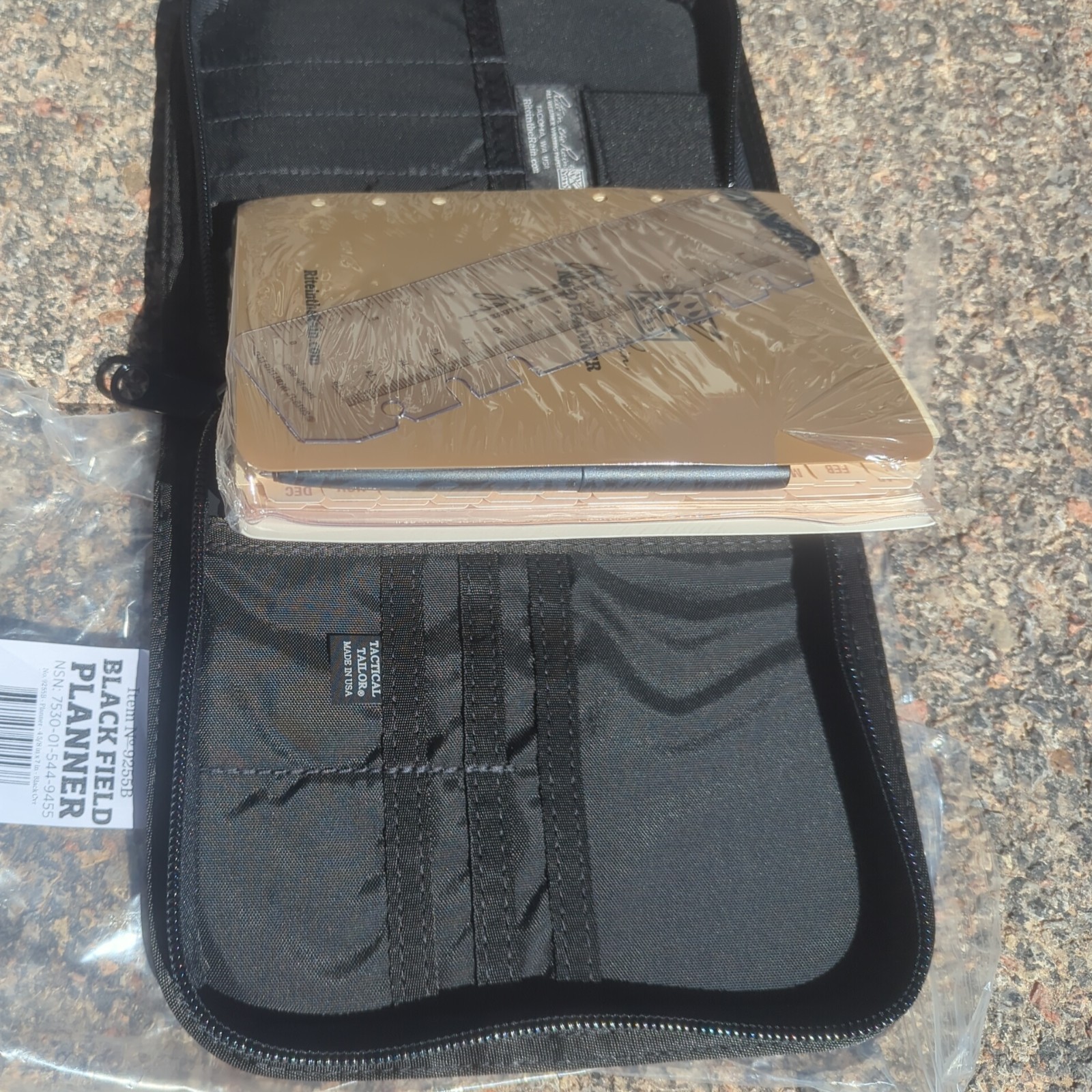 Rite in the Rain Tactical Tailor All Weather Field Planner Black 9250B w/pen