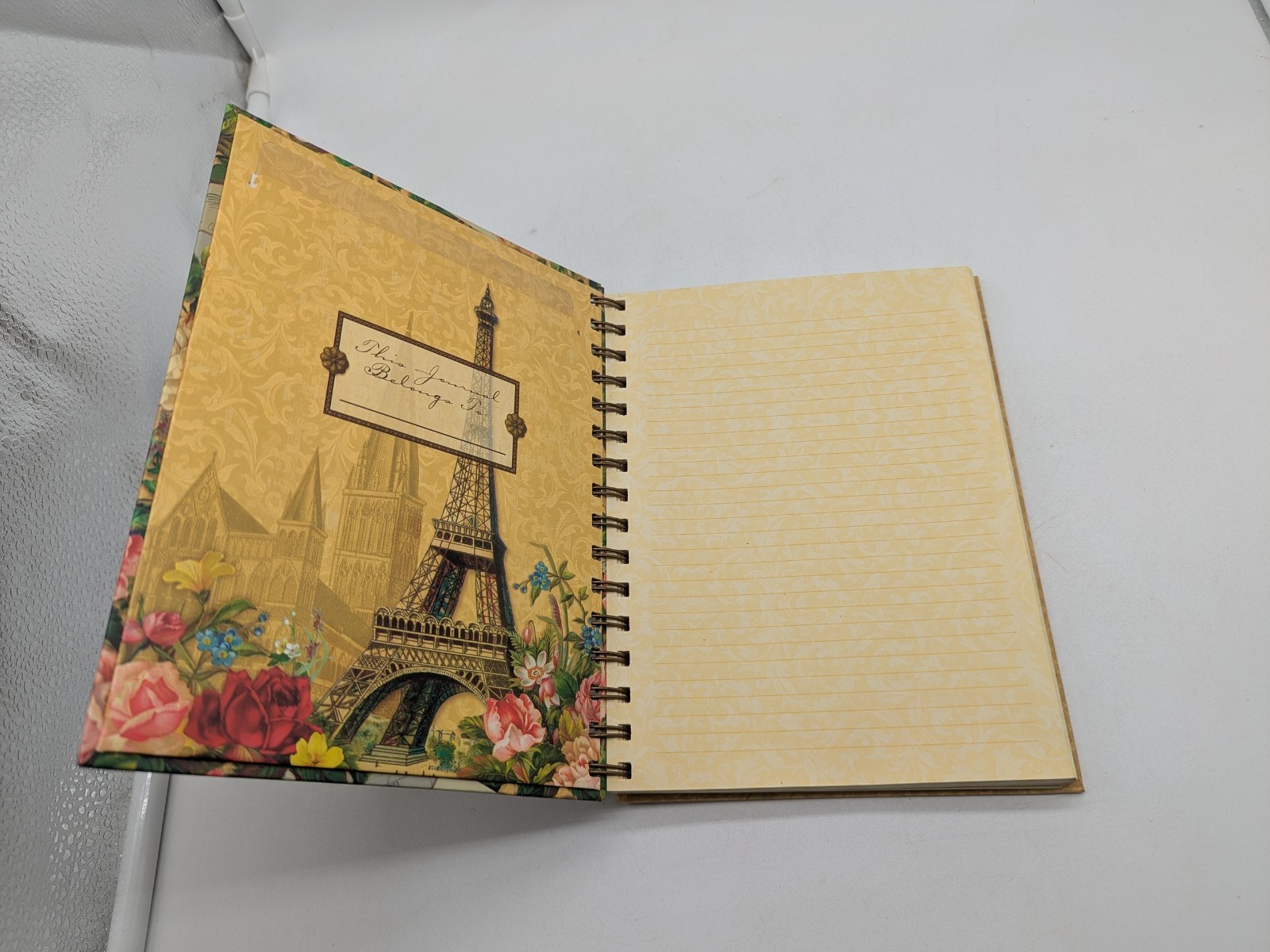 PUNCH Studio Floral Paris Cutout Embellished Notebook Journal 8.25″ x 6.5″