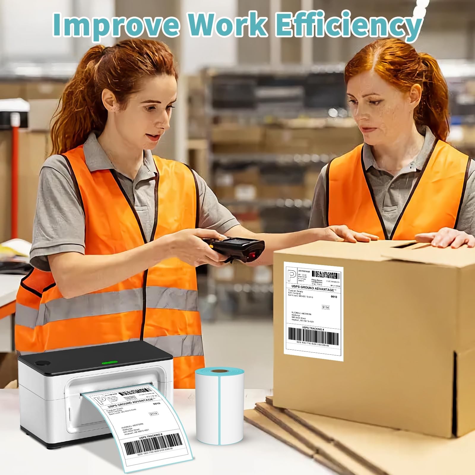 2 Rolls 4×6 Direct Thermal Printer Labels 500 Labels with Zebra, Rollo Label …