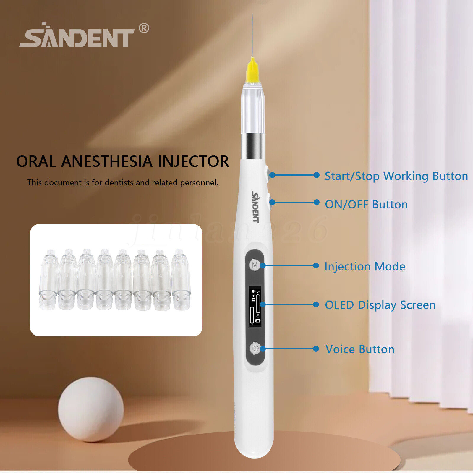 Dental Painless Oral Local Anesthesia Device anestesia Pen Woodpecker Style