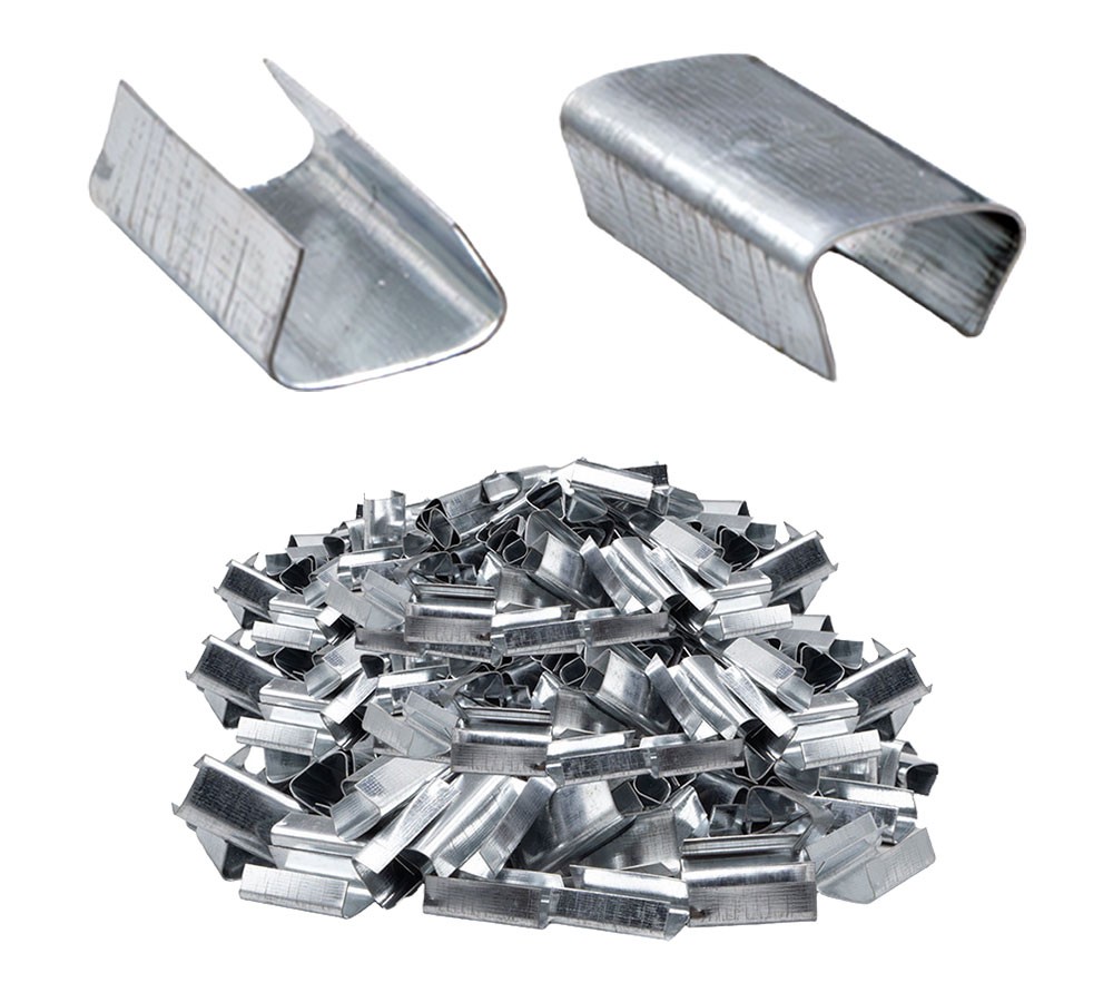 2000Pcs Open Snap-on Strapping Seal 1/2″ Steel Strapping Superior Holding Power