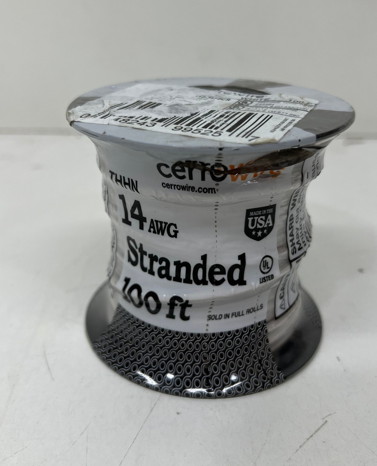 Cerrowire 100 ft. 14 Gauge White Stranded Copper THHN Wire