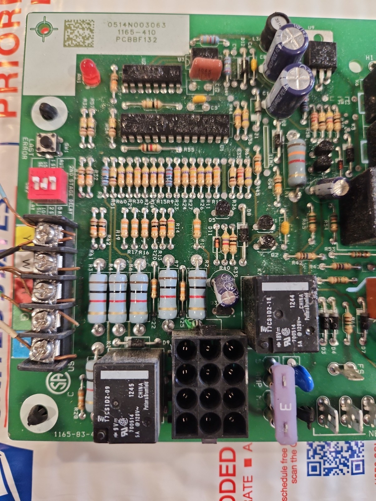 Goodman 1165-410 PCBBF132 Furnace Control Circuit Board 1165-83-4122A