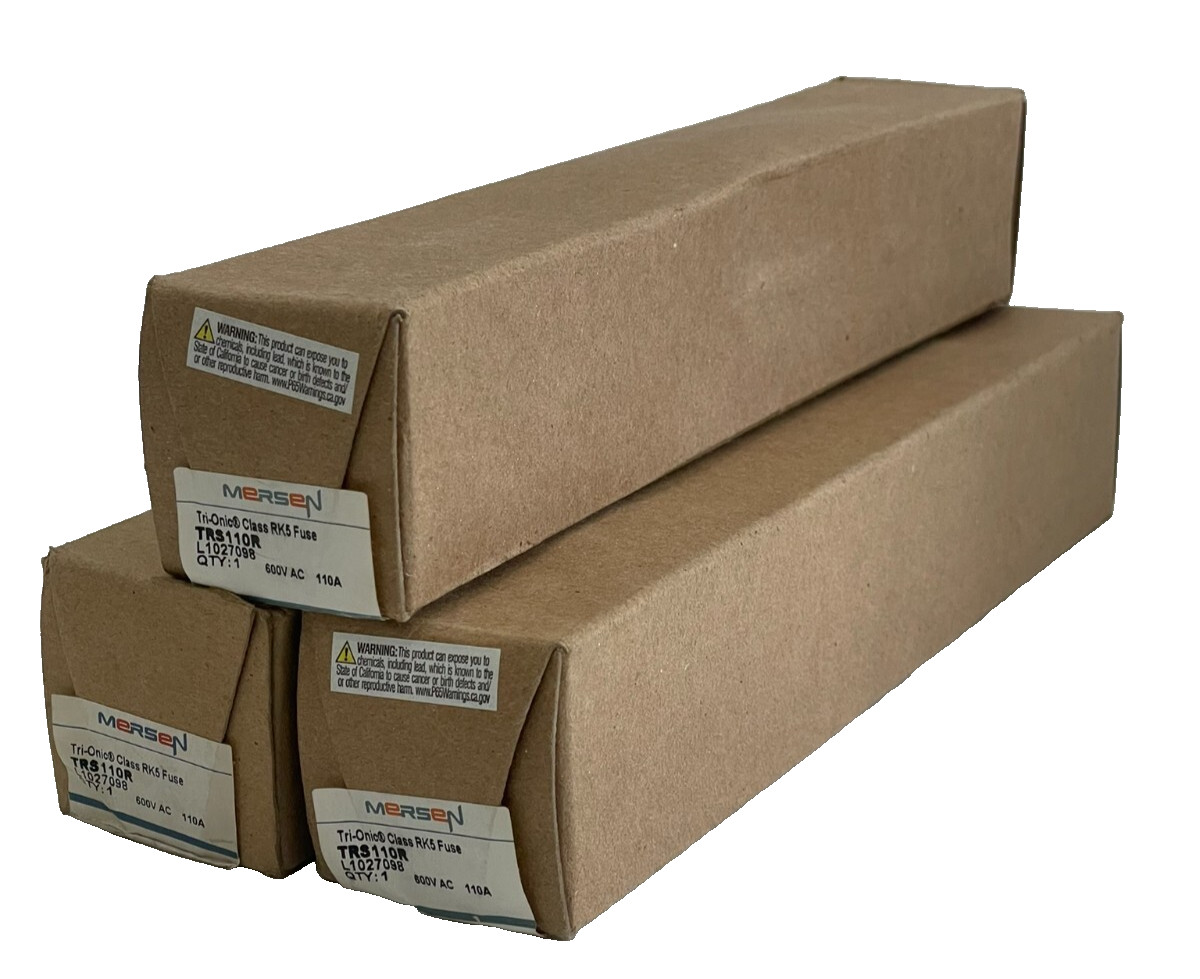 NEW LOT OF 3 MERSEN TRS110R 600VAC 110A