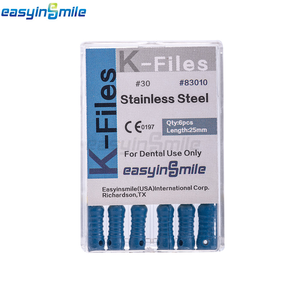 60pc Dental Endo K-files Root Canal File 25mm Hand Files Stainless Steel #6#8#10