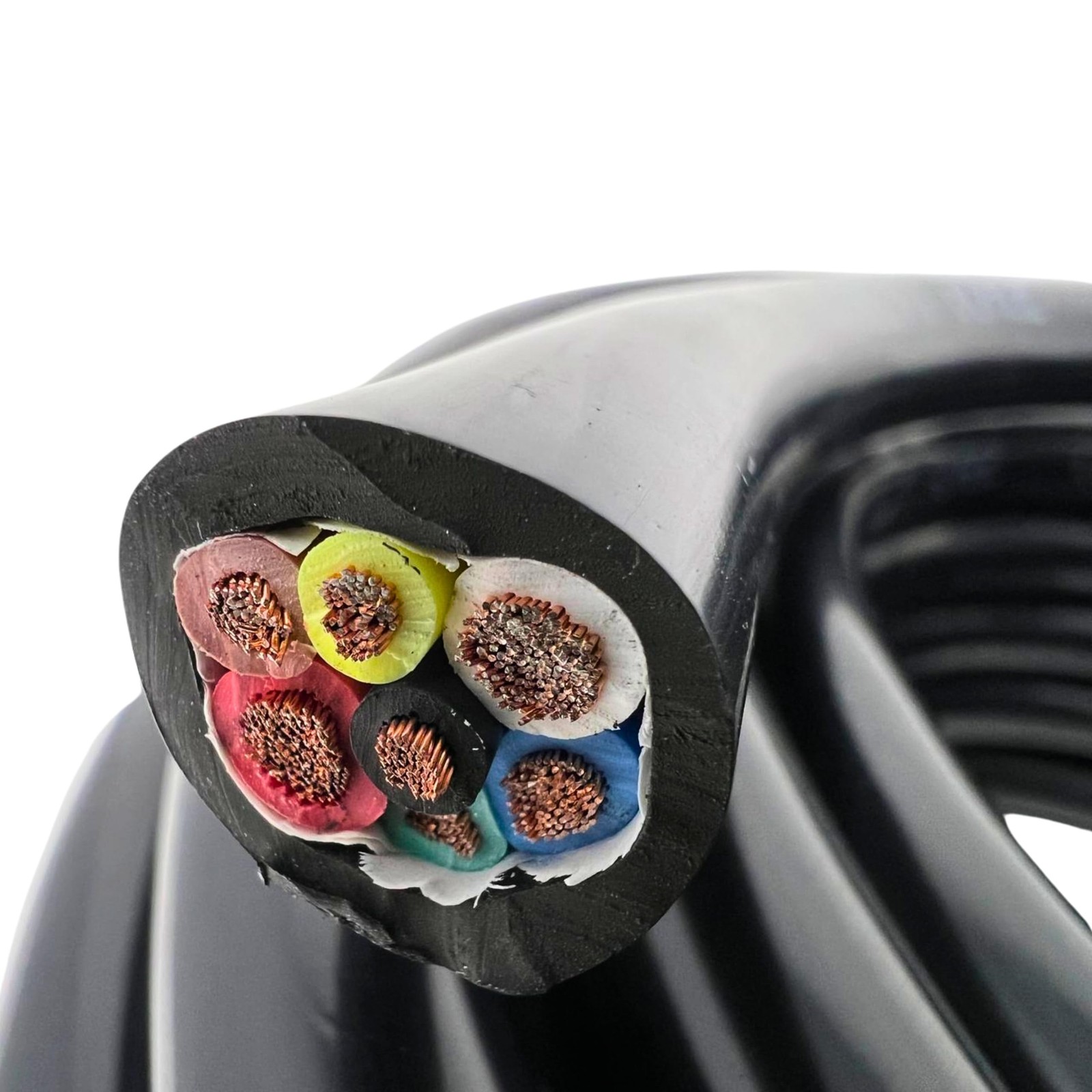 Heavy Duty 14/12/10AWG Multi Gauge 7 Way CCA Conductor Wire RV Trailer Tow Ca…