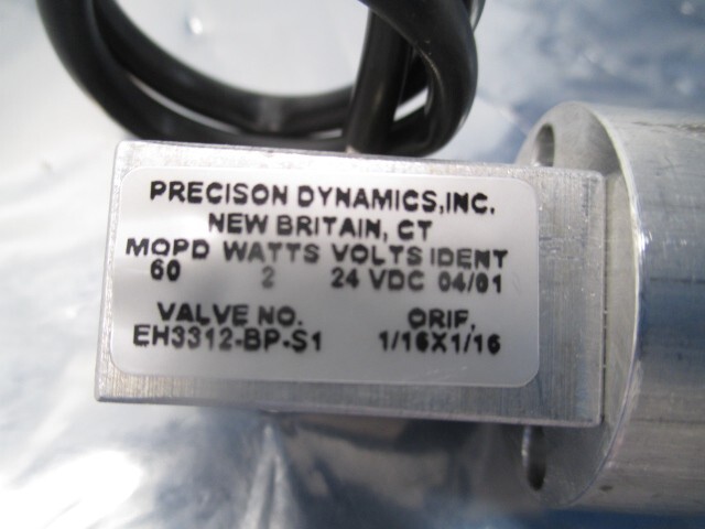 3 PRECISON DYNAMICS EH3312-BP-S1 VALVE, 2 WATT, 24 VDC, 109300