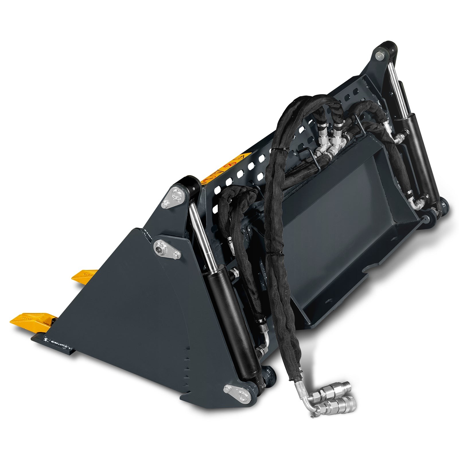 MechMaxx 44» 4-In-1 Combo Skid Steer Bucket Attachment With Quick Attach, BT44