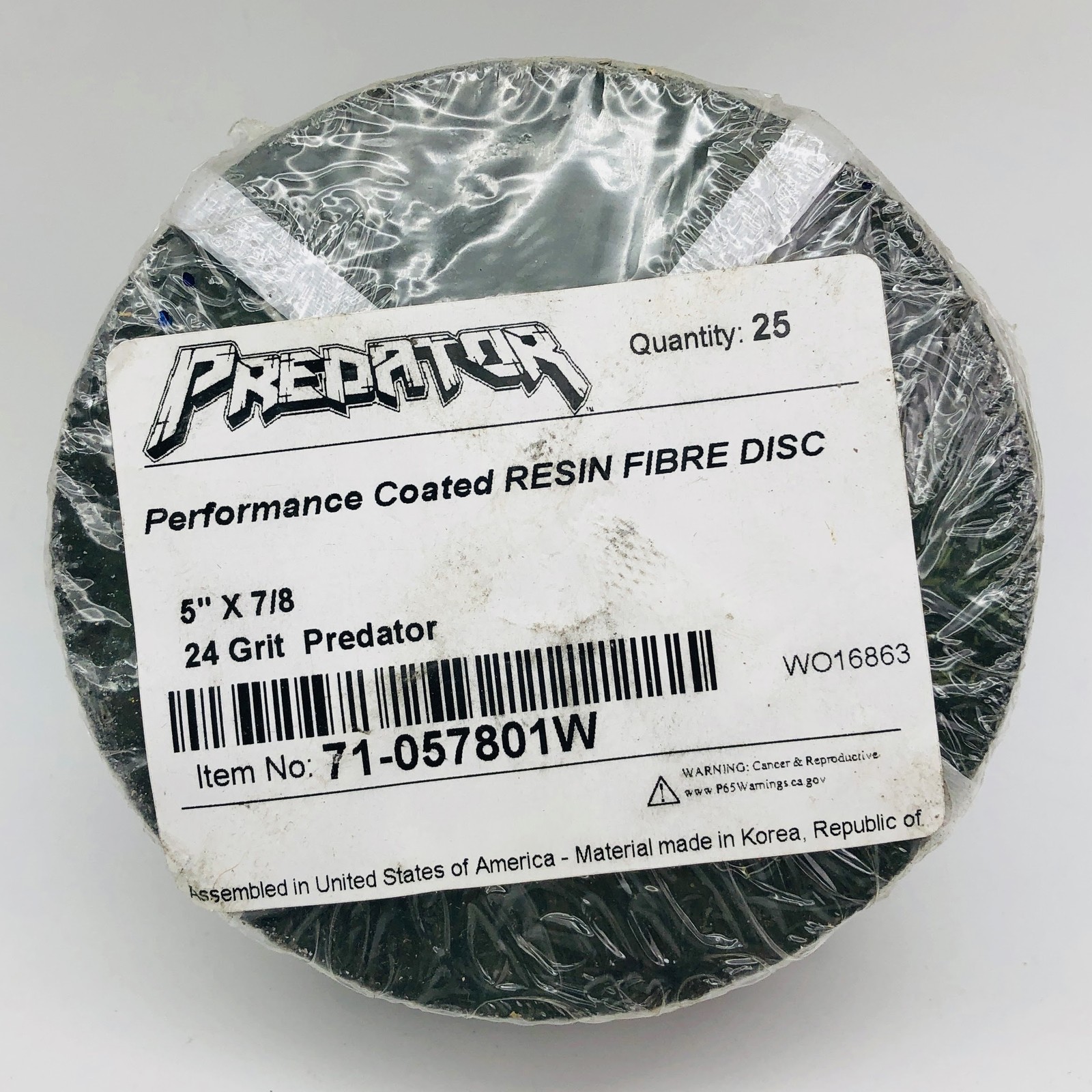 ARC Predator 71-057801W Resin Fiber Disc 5″x7/8″ 24 Grit Performance Coated 25pk