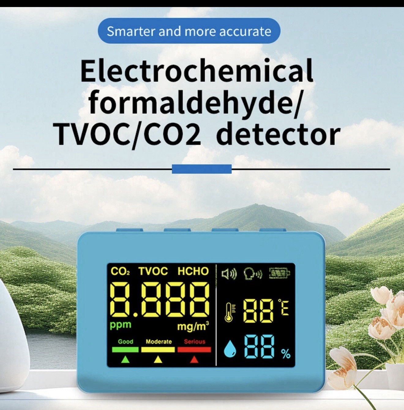 Electrochemical Formaldehyde Quality HCHO TVOC CO2 C0L8