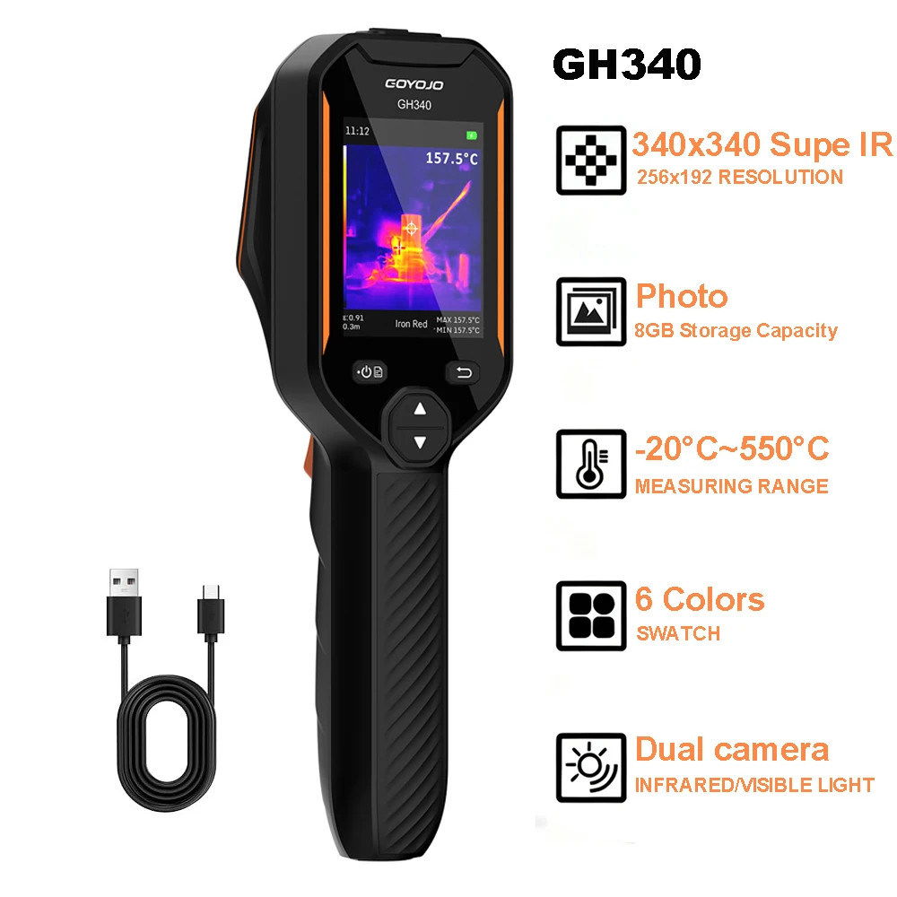 GOYOJO Handheld Thermal Camera 340×340 240×240 Resolution For Mobile Repair