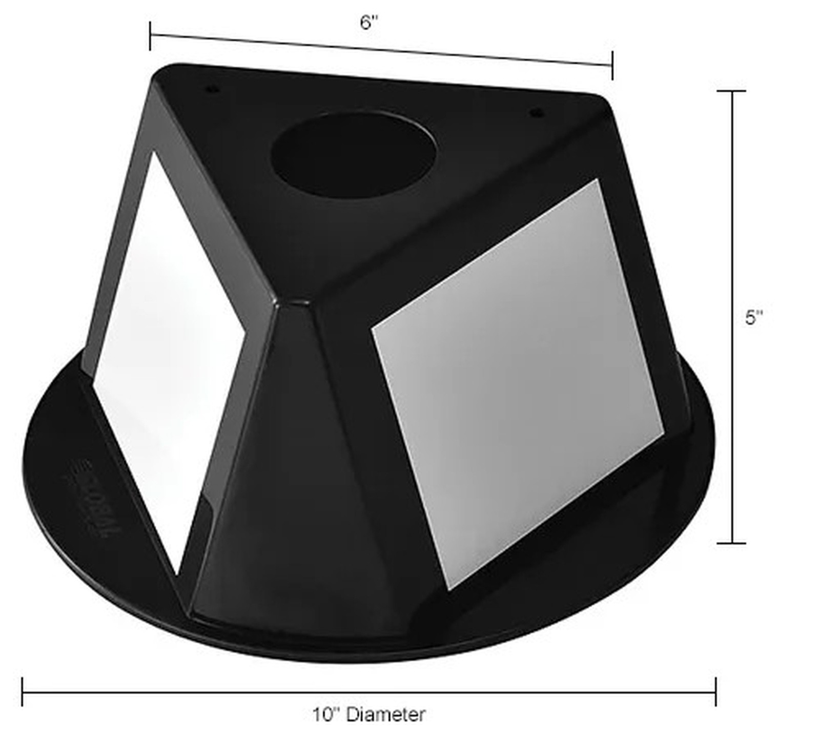 Global Industrial? Inventory Control Cone W/ Dry Erase Decals, Black