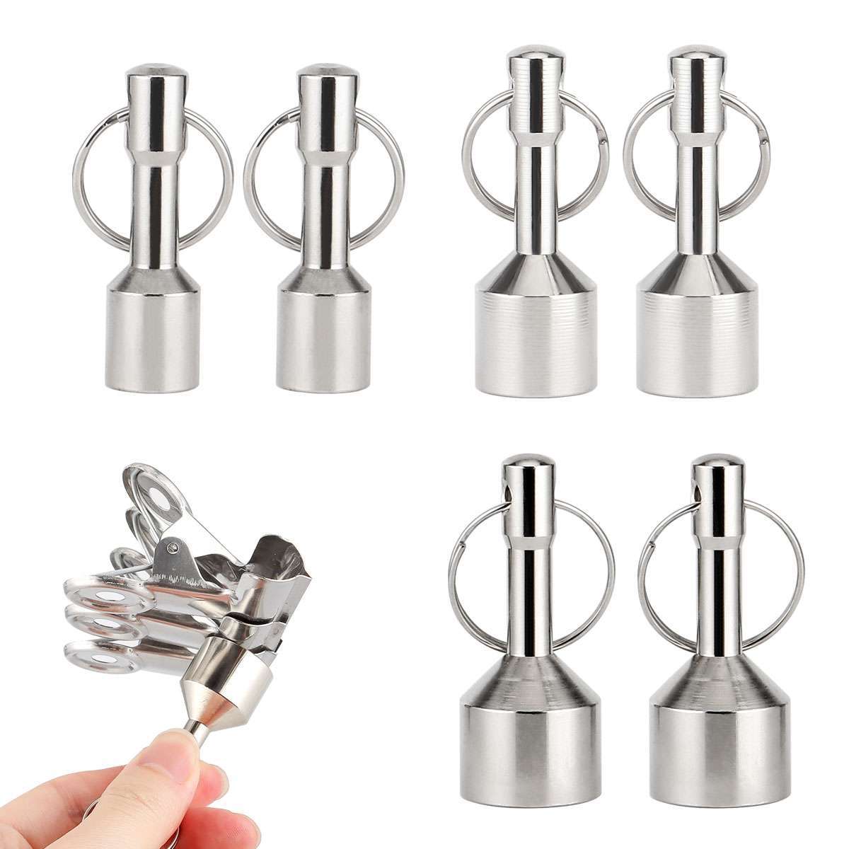 2 Pcs Keychain Rare Earth Magnet For Testing Gold Silver Jewelry Precious Tools