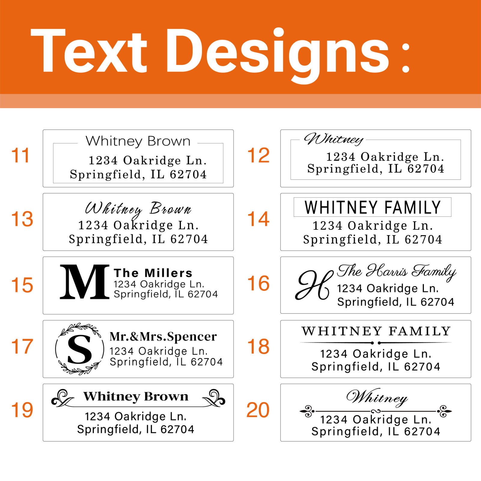 Custom White Address Labels Roll Personalized Return Label for everyday mails