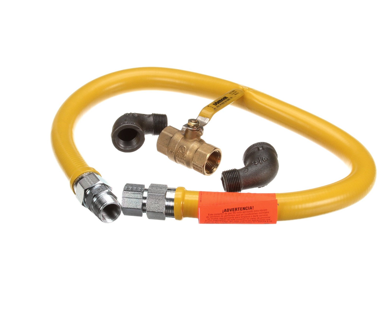 1675NPKIT36 36″ Stainless Steel Stationary Foodservice Gas Connector Kit, 3/4…