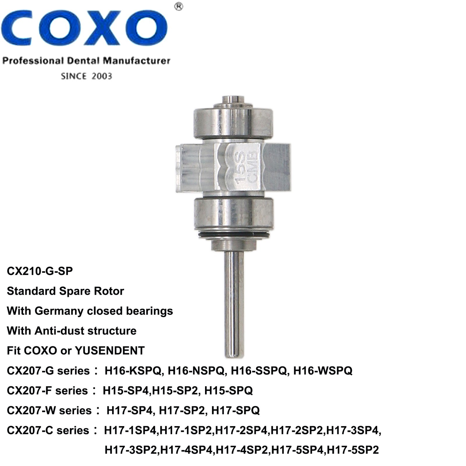 COXO Dental High Speed Fiber Optic LED Handpiece Fit Kavo NSK LED Coupler 6Holes