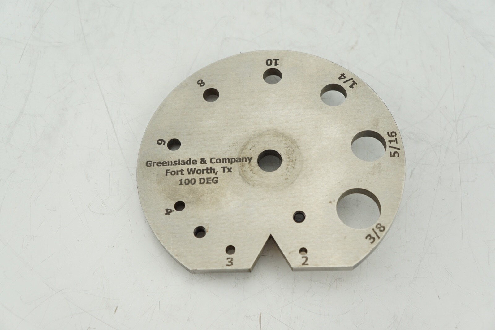 (1) Greenslade And Company Dimension-All 100 Degree Gage Gaging Plate Ships FREE