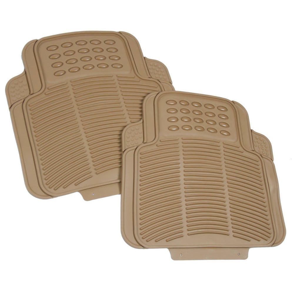 Car Floor Mats All Weather Heavy Duty Trimmable Tan Beige Rubber MT-654-BG_EBJ3